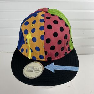 New Era x Mountain Mtn Dew Collab Snapback Hat Flat Bill Color Block Polka Dots